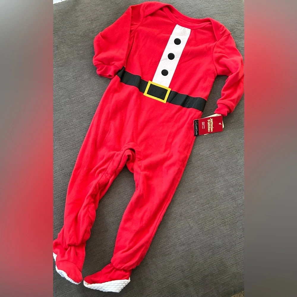 Cuddl duds Baby Christmas Santa Fleece Footie Pajama 24mo NWT